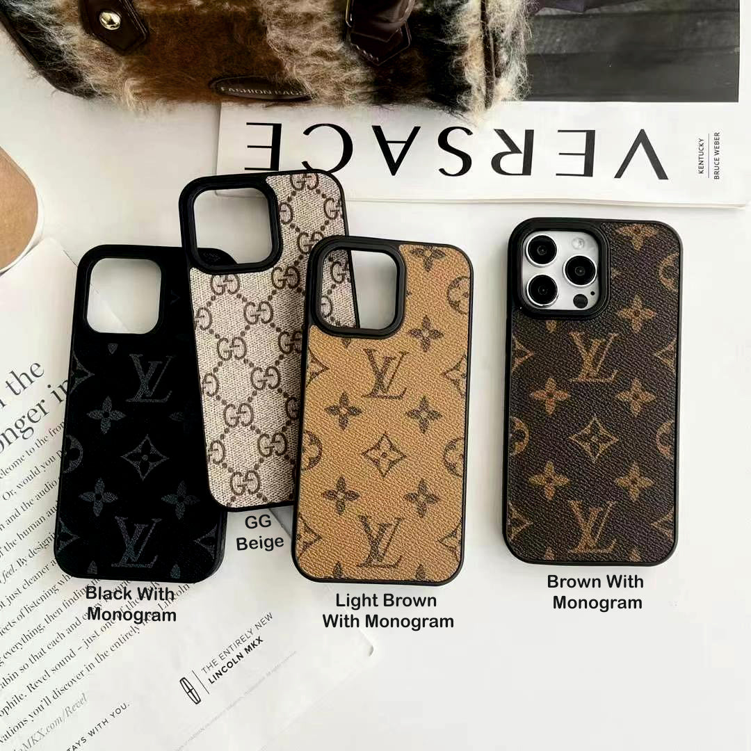 Luxury Branded Designer Leather Case For iPhone
