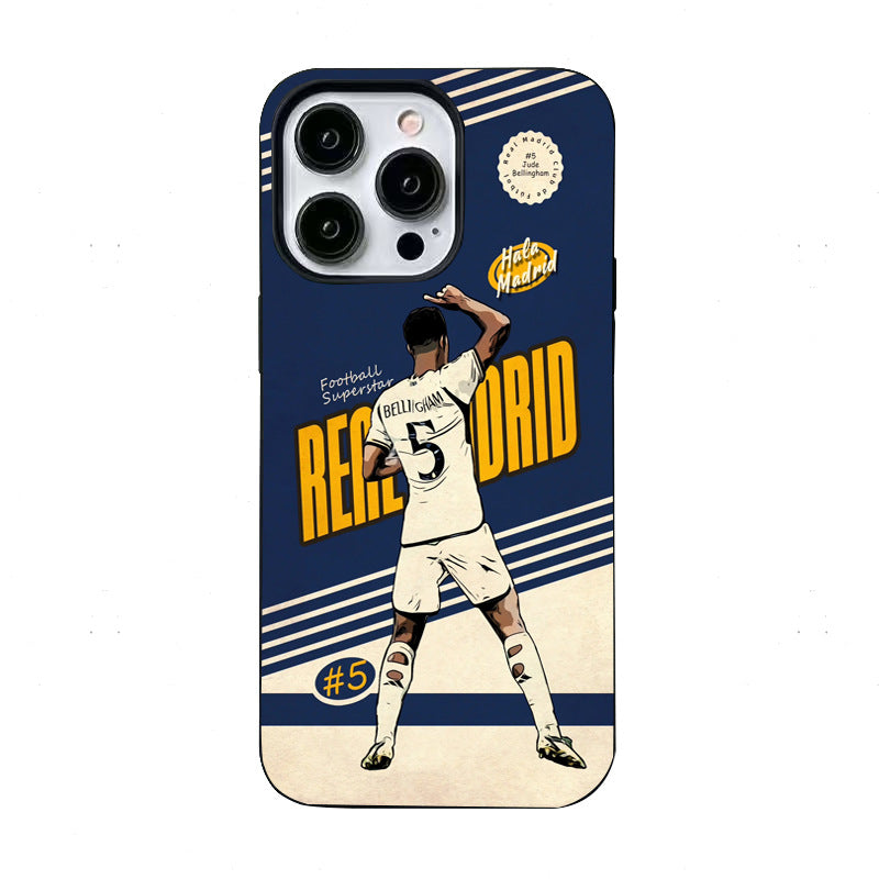 Jude Bellingham "Hala Madrid" Football Superstar iPhone Case For iPhone 13/14/15/16/16E Case (Basic, Pro, Pro-Max)