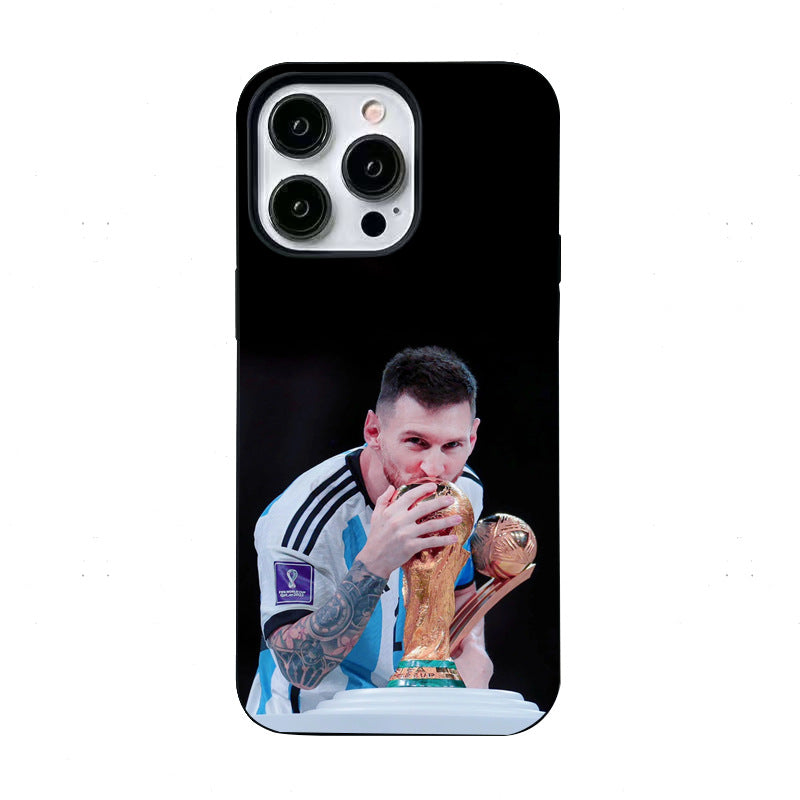 Lionel Messi World Cup Champion iPhone Case - Iconic Kiss