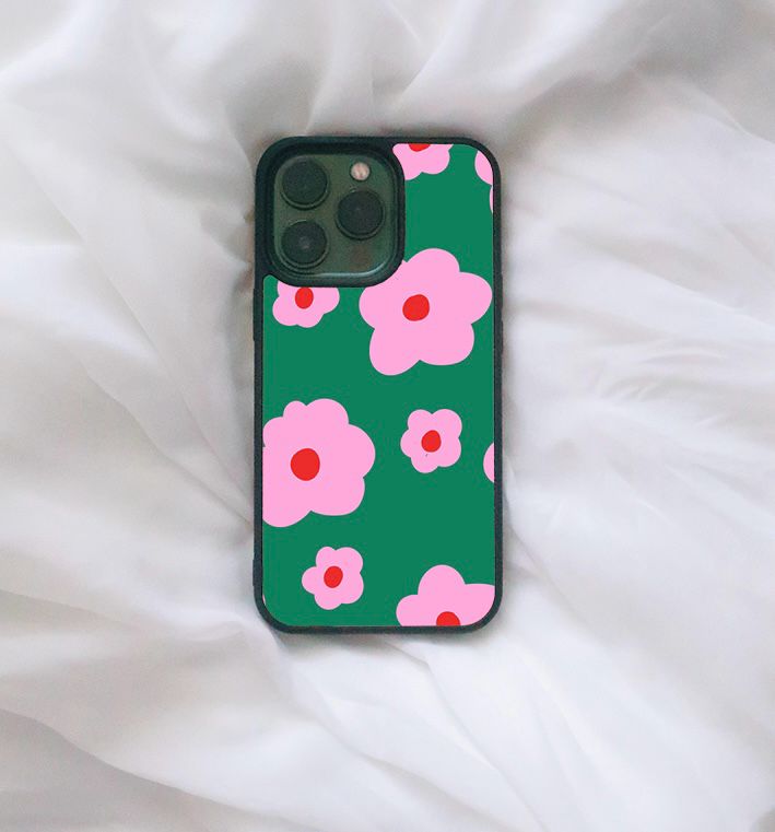 Catoon Daisy Designer Glass Case for iPhone