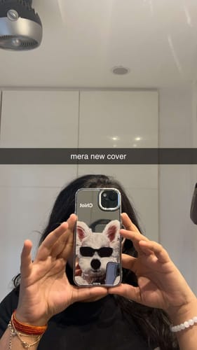 Cute Puppy Taking Selfie Mirror Case for iPhone