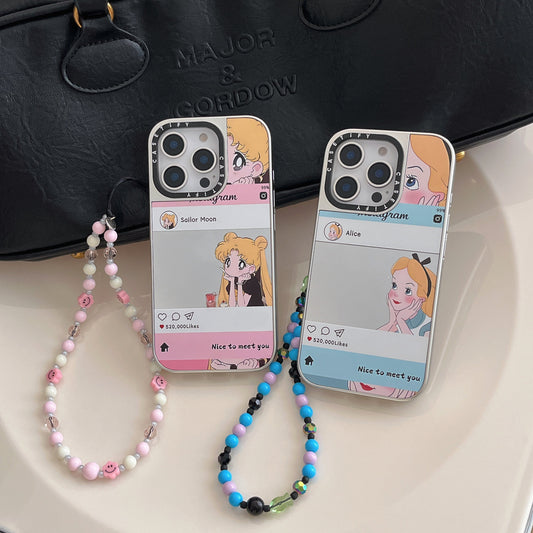 Nice To Meet You ! Reflective Mirror Designer Silicon Case for iPhone
