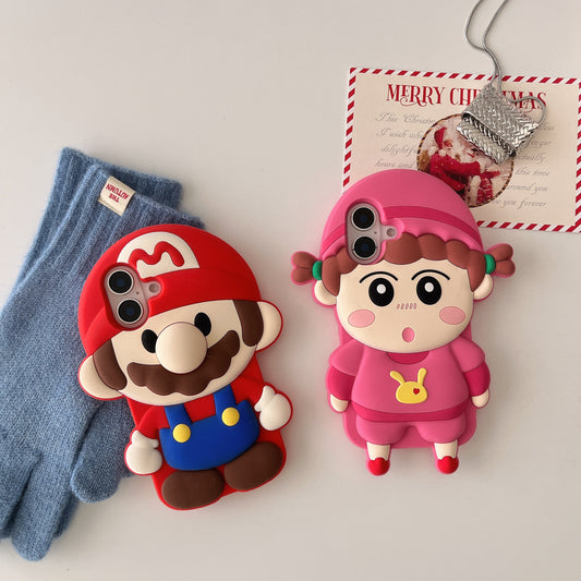 Cute Cartoon 3D Silicon Case for iPhone