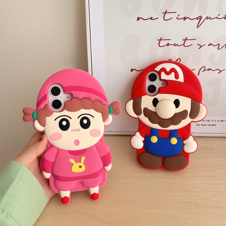 Cute Cartoon 3D Silicon Case for iPhone