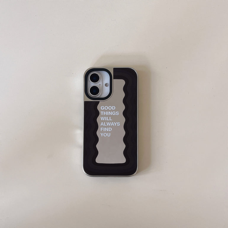 Mirror Reflects Quote Designer Silicon Mirror Case for iPhone