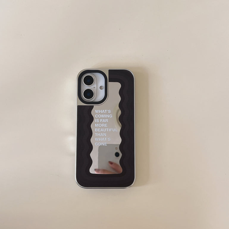 Mirror Reflects Quote Designer Silicon Mirror Case for iPhone