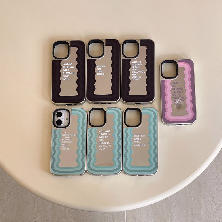 Mirror Reflects Quote Designer Silicon Mirror Case for iPhone