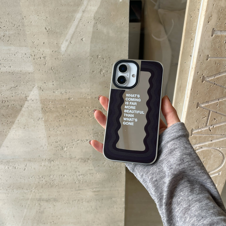 Mirror Reflects Quote Designer Silicon Mirror Case for iPhone
