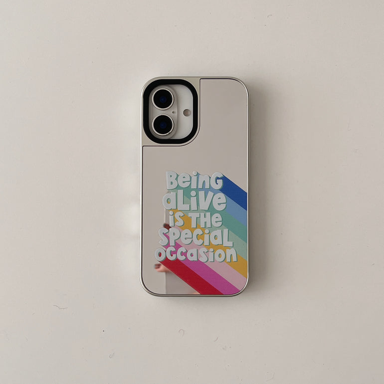 Being Alive ! Silicon Mirror Case for iPhone