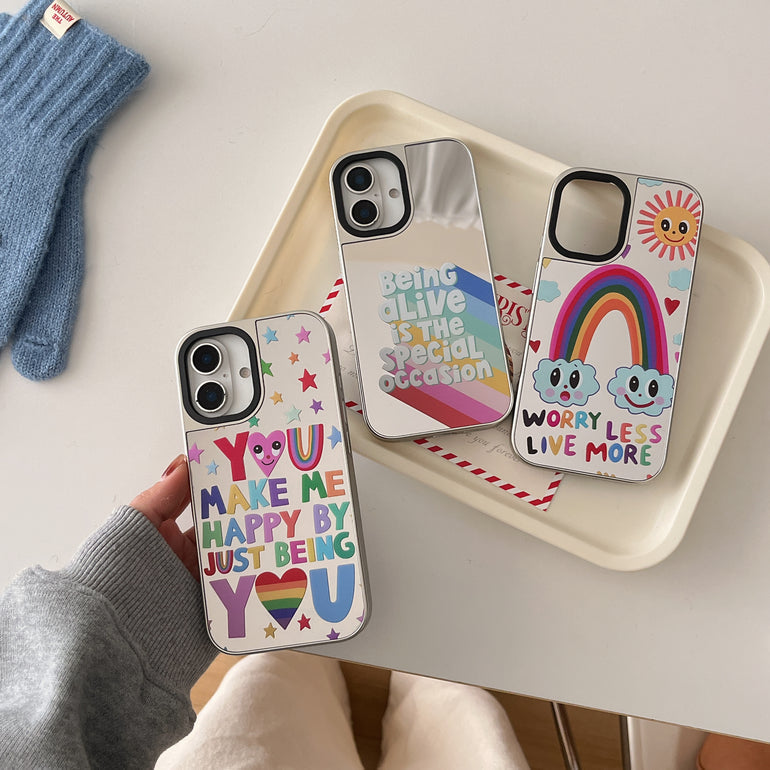 Being Alive ! Silicon Mirror Case for iPhone