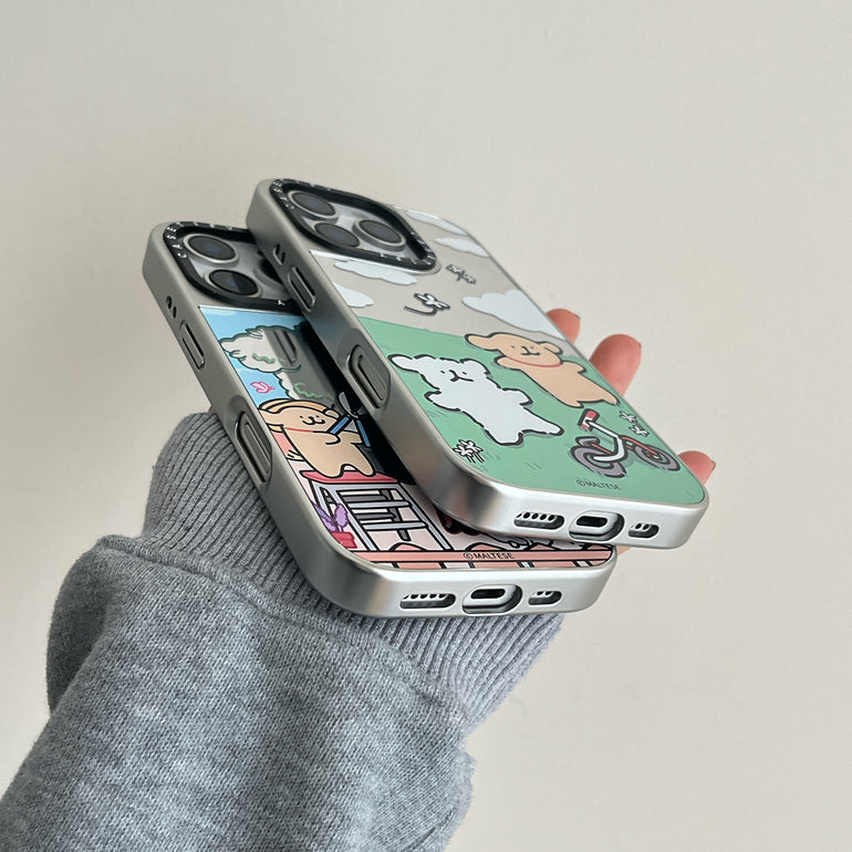 Luxury Branded Baby Bear Silicon Mirror Case for iPhone