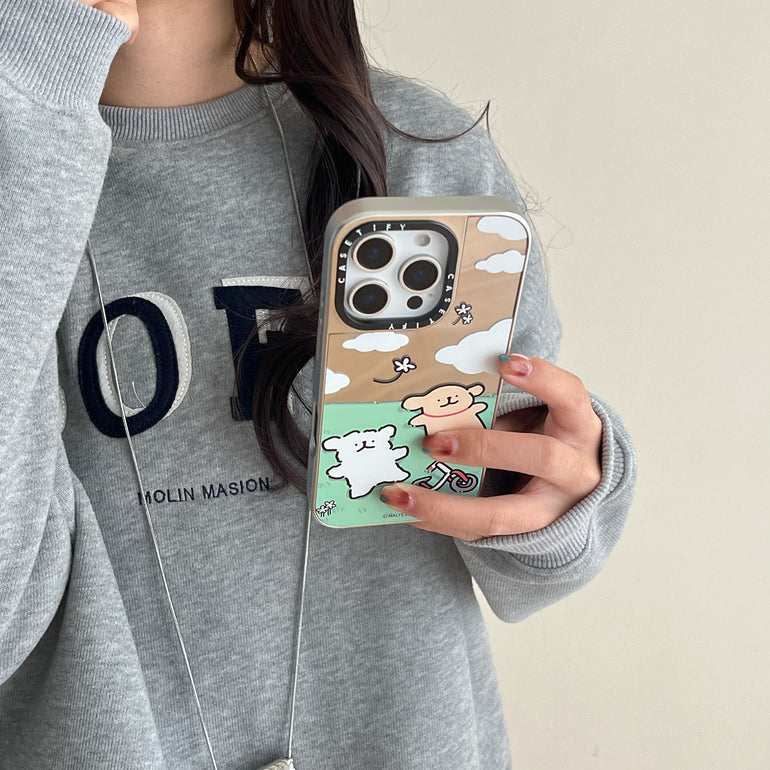 Luxury Branded Baby Bear Silicon Mirror Case for iPhone