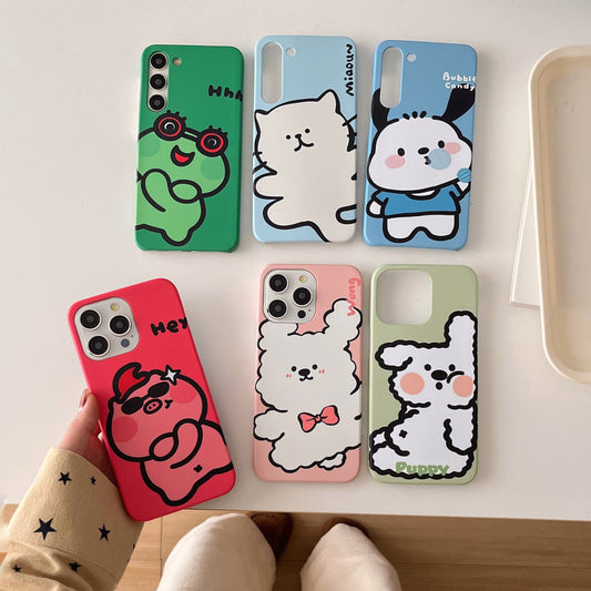 Cute Cartoon Family Slim Case for iPhone And Samsung