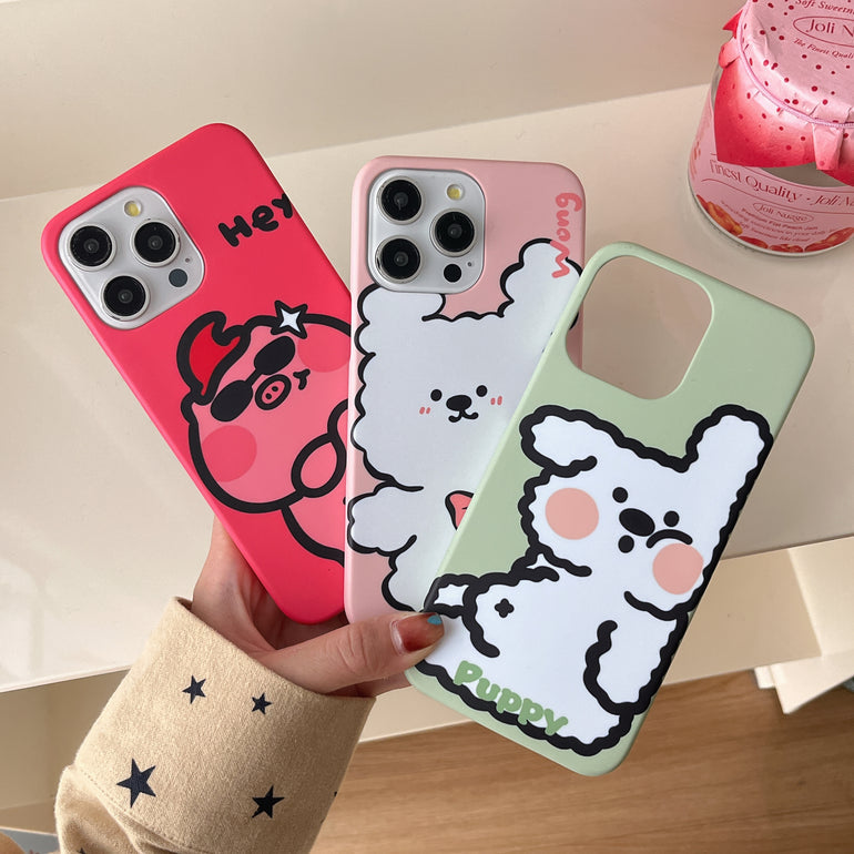 Cute Cartoon Family Slim Case for iPhone And Samsung