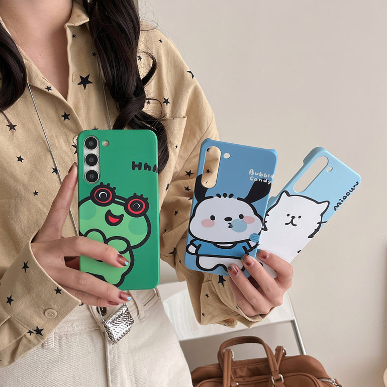 Cute Cartoon Family Slim Case for iPhone And Samsung