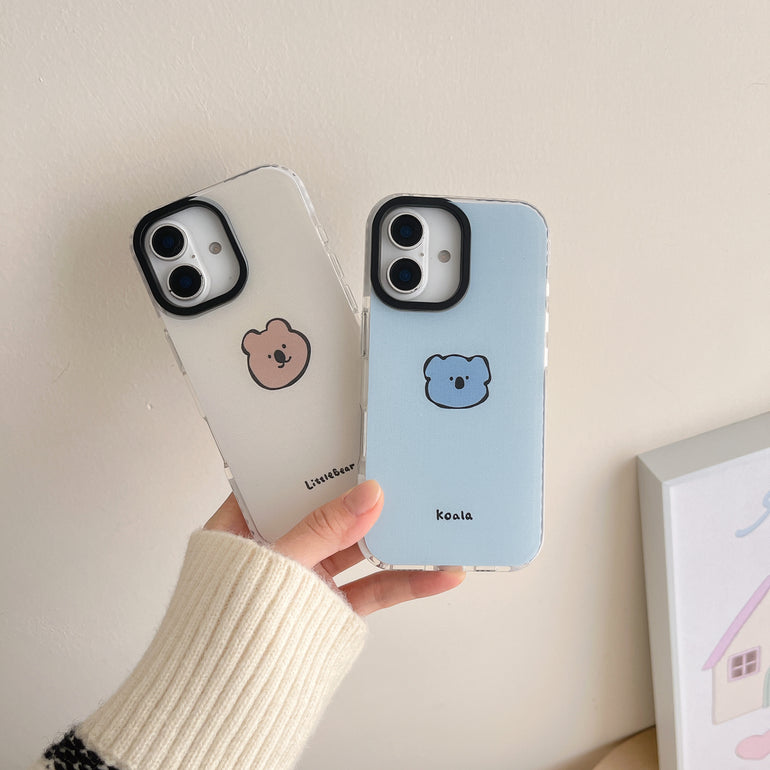 Solid Color Cute Cartoon Designer Impact Proof Silicon Case for iPhone