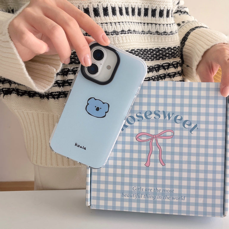 Solid Color Cute Cartoon Designer Impact Proof Silicon Case for iPhone