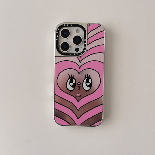 Rainbow Sunflower ! Reflective Mirror Designe iPhone Case With Charm