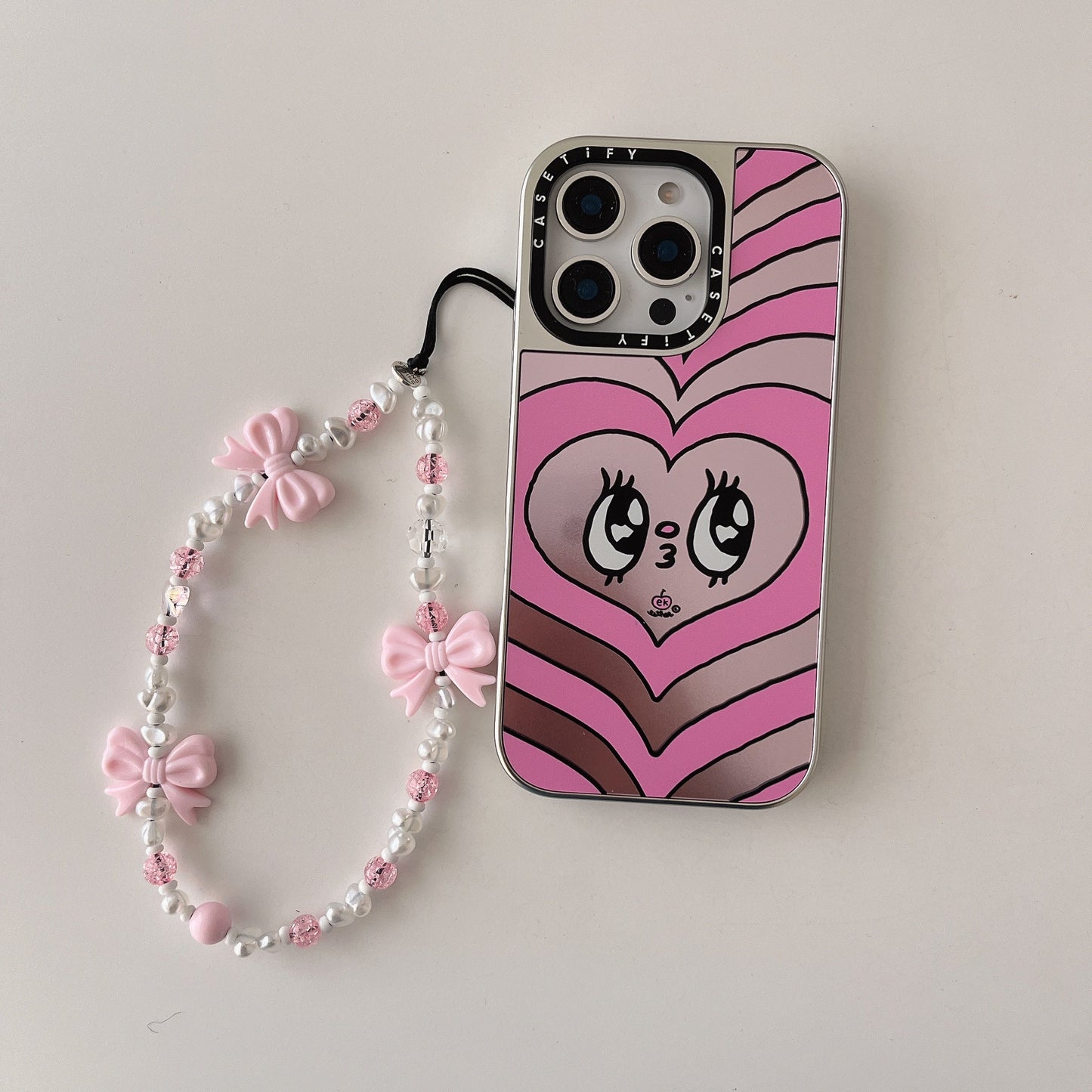 Rainbow Sunflower ! Reflective Mirror Designe iPhone Case With Charm