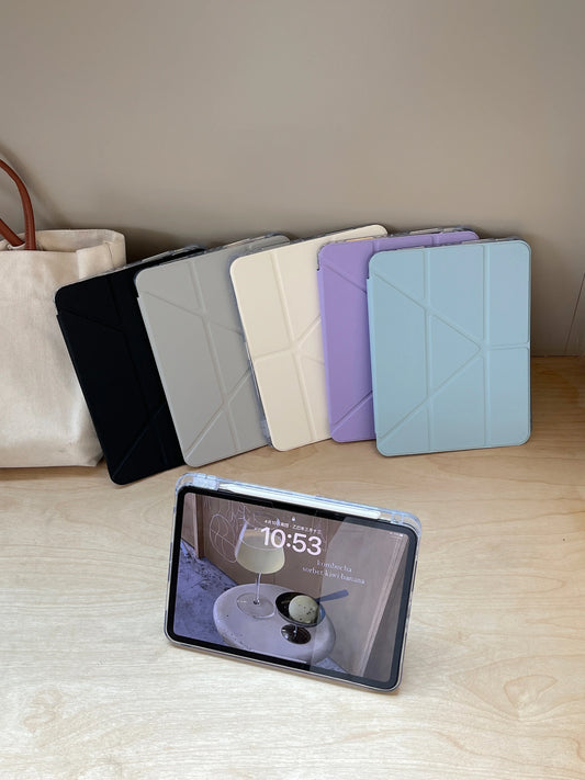 Pastel Origami Stand iPad Case Slim Magnetic Foldable Stand