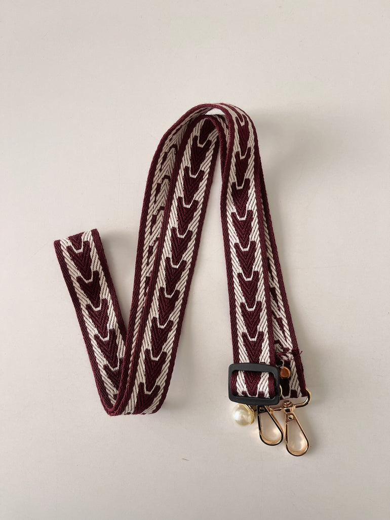Chevron Pattern – Detachable Crossbody iPhone Holder With Pearl Detail