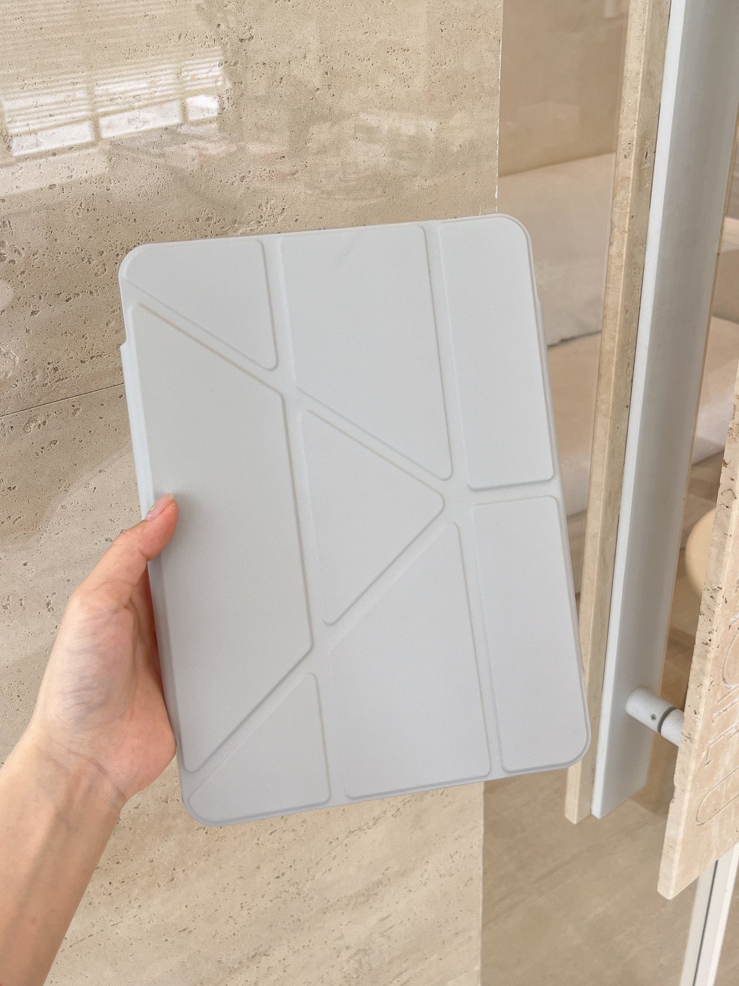 Origami Magnetic iPad Case -Pastel Colors With Foldable Stand