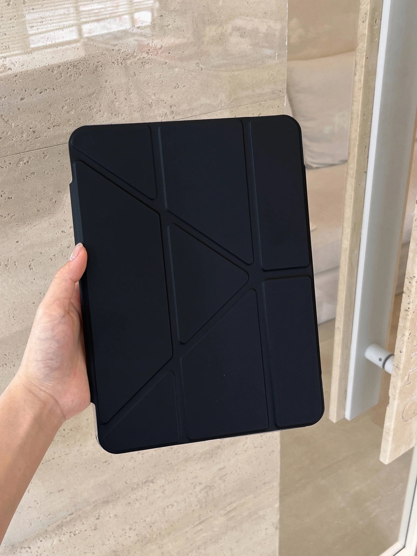 Origami Magnetic iPad Case -Pastel Colors With Foldable Stand
