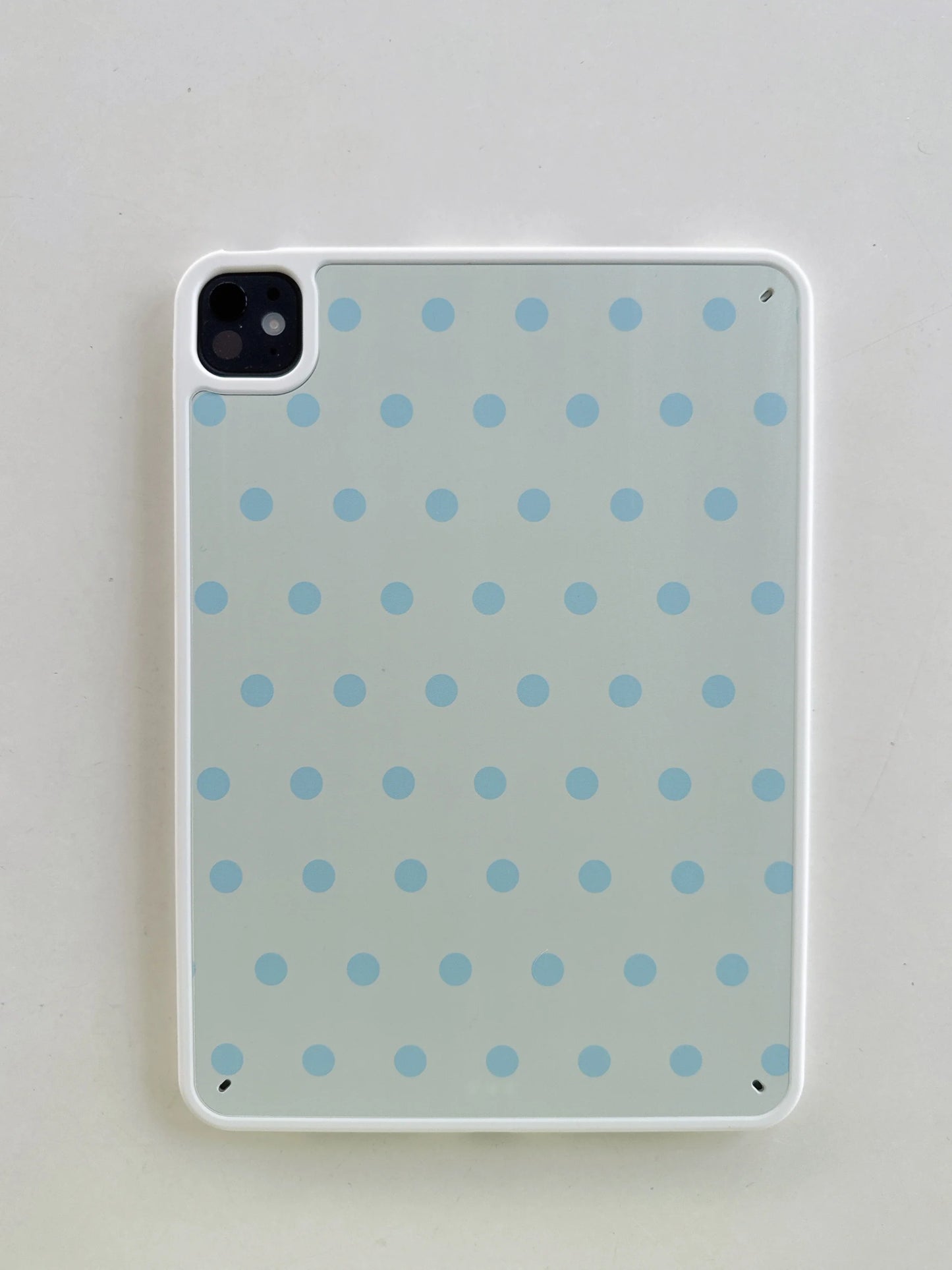 Minimal Blue Polka Dot iPad Case – Soft Matte Protective Cover for iPad