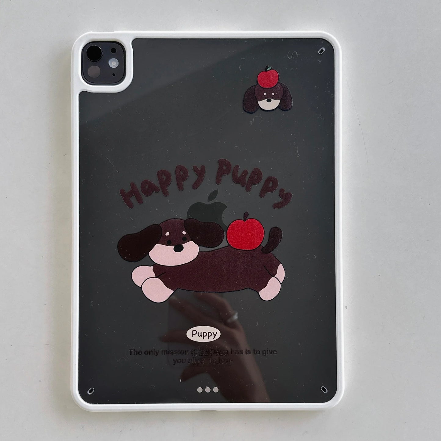 Cute Puppy Print iPad Case – Soft Back Cover with Apple Design for iPad Models