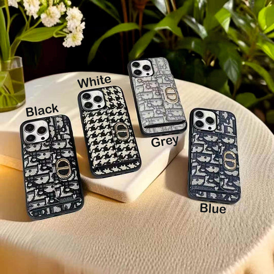 Luxury Branded Leather Wallet iPhone Case