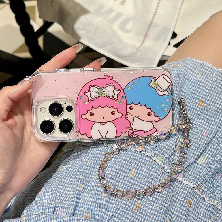 Cute Babies Silicon Case For iPhone With Charm