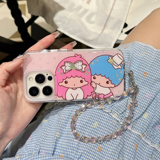 Cute Babies Silicon Case For iPhone With Charm