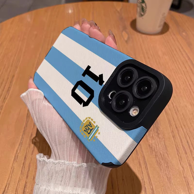 Argentina Jersey No. 10 iPhone 11/12/13/14/15/16 Case (Basic, Pro, Pro-Max)