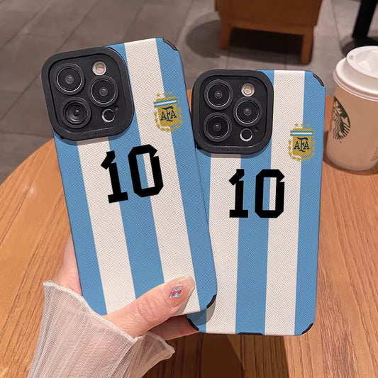Argentina Jersey No. 10 iPhone 11/12/13/14/15/16 Case (Basic, Pro, Pro-Max)