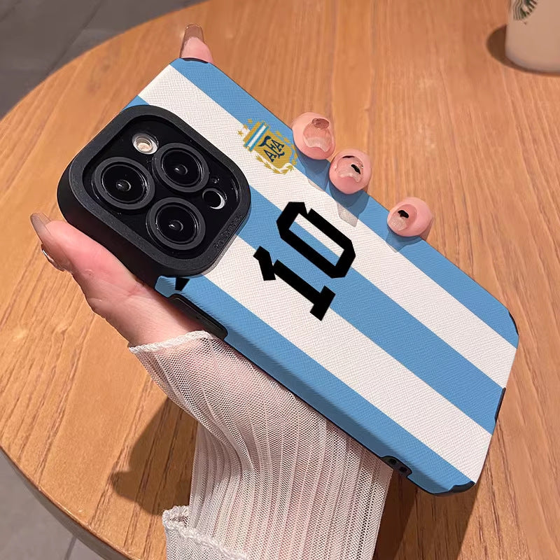 Argentina Jersey No. 10 iPhone 11/12/13/14/15/16 Case (Basic, Pro, Pro-Max)