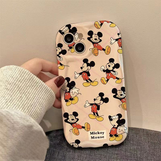 Classic Mickey Mouse Pattern iPhone 13/14/15/16 Case (Basic, Pro, Pro-Max)