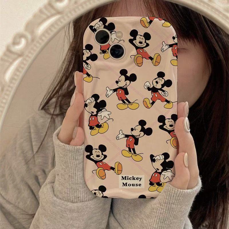 Classic Mickey Mouse Pattern iPhone 13/14/15/16 Case (Basic, Pro, Pro-Max)