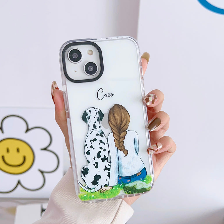 iPhone Impact Proof Customised Silicon Case ( A Girl With Dog )