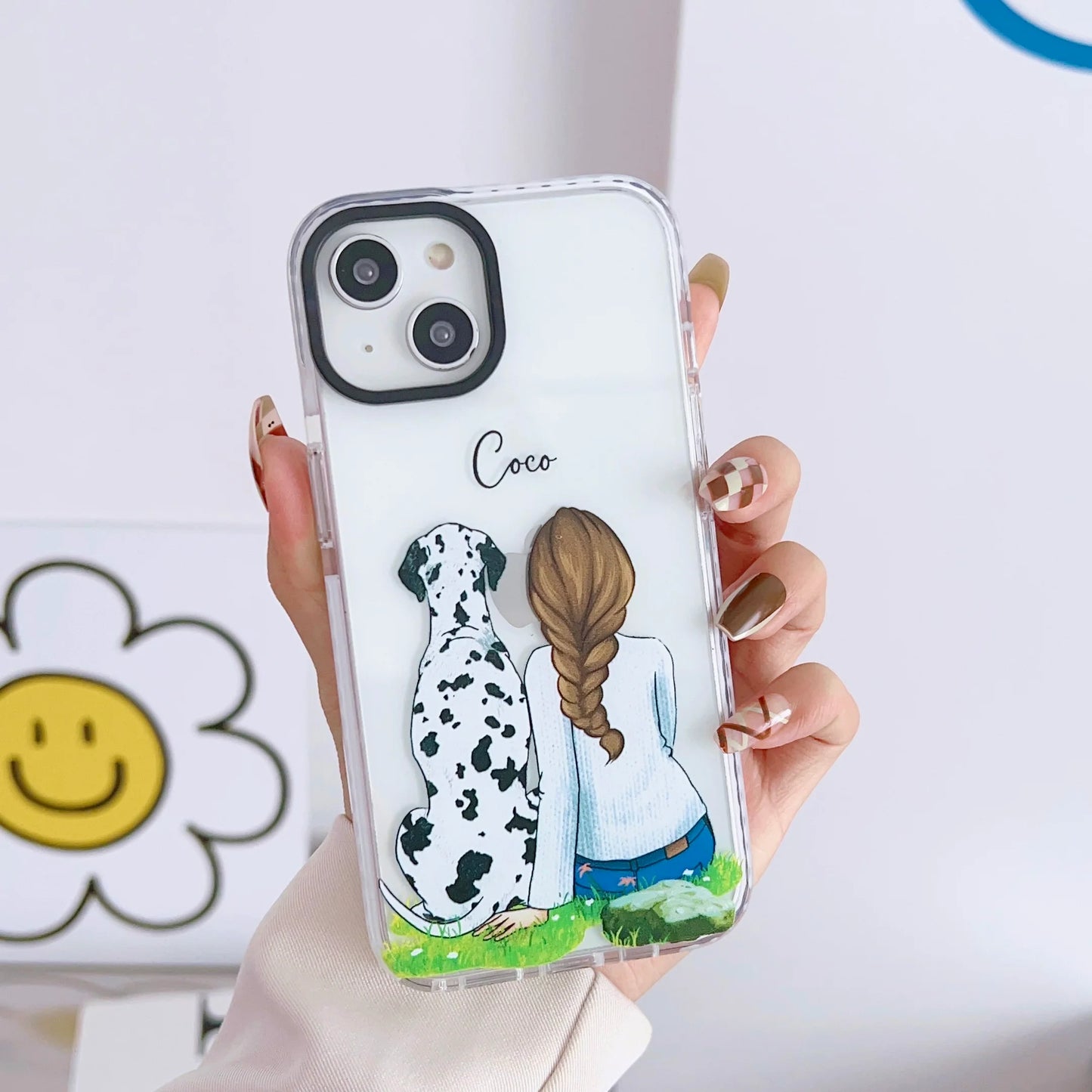 iPhone Impact Proof Customised Silicon Case ( A Girl With Dog )