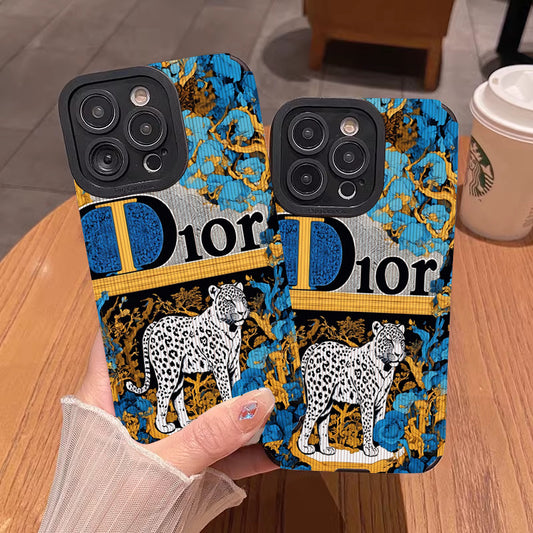 Dior Jungle Luxe iPhone 13/14/15/16/16E Case (Basic, Pro, Pro-Max) - Full Protection
