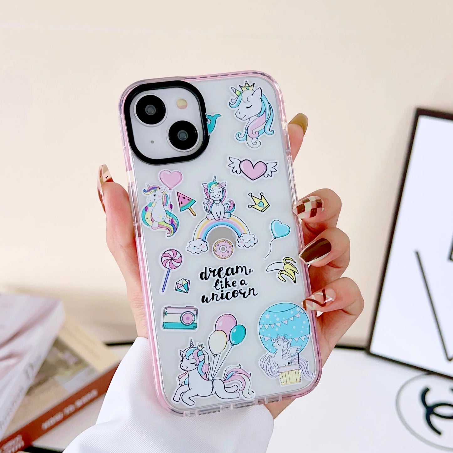 Impact Proof Silicon Case For iPhone ( Cute Sticker Design )