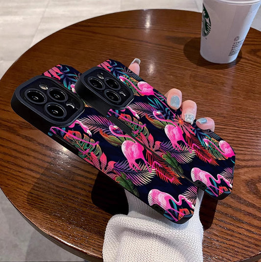 Flamingo Pattern iPhone 11/12/13/14/15/16 Case (Basic, Pro, Pro-Max)