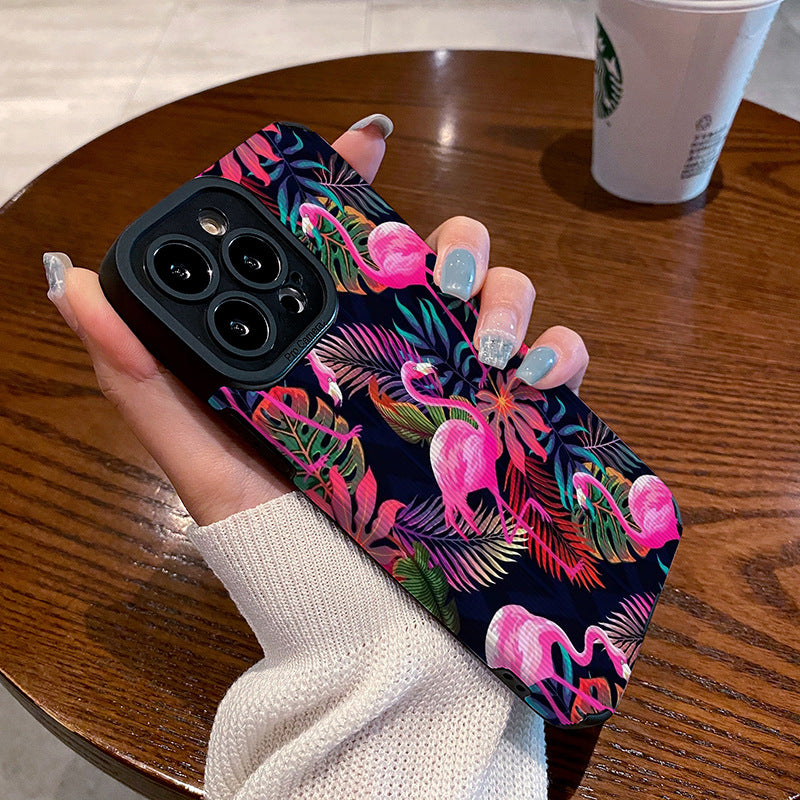 Flamingo Pattern iPhone 11/12/13/14/15/16 Case (Basic, Pro, Pro-Max)