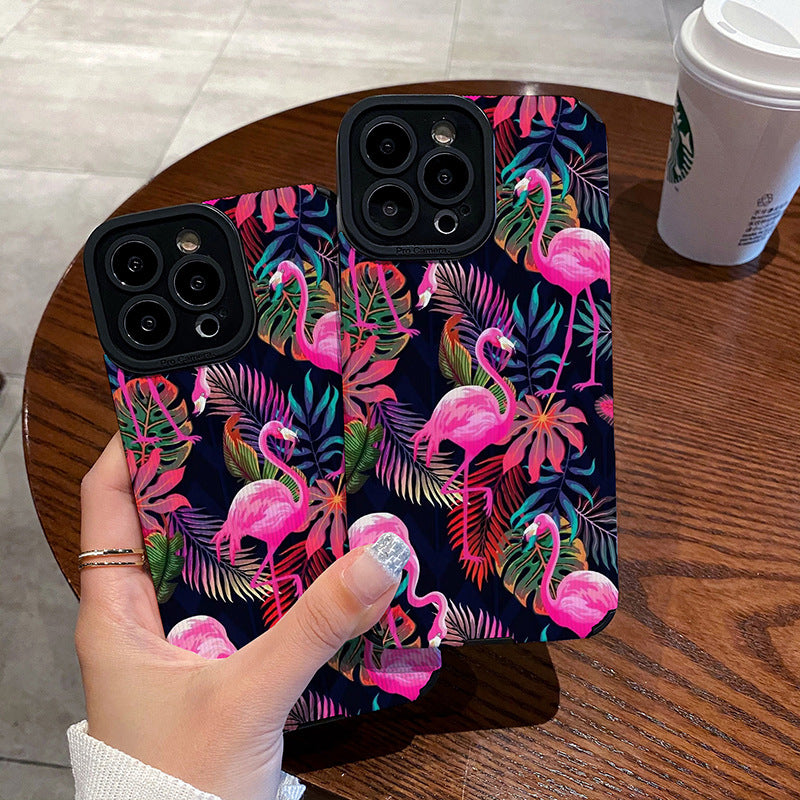 Flamingo Pattern iPhone 11/12/13/14/15/16 Case (Basic, Pro, Pro-Max)