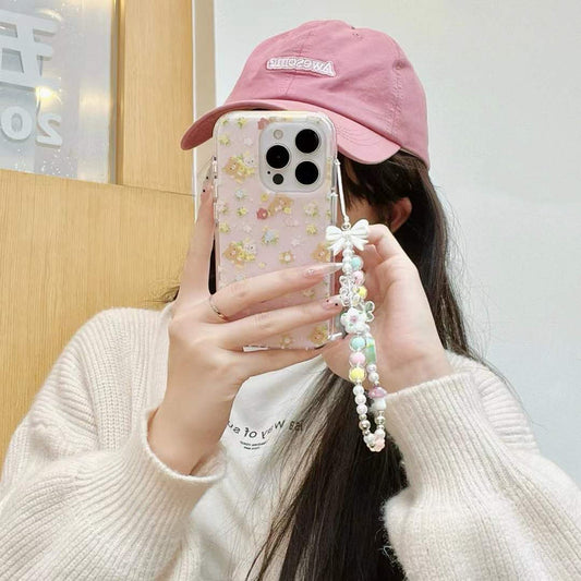 Bear Floral Case For iPhone With Bow Charm