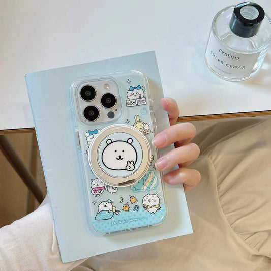 Puppy Family Silicon Case For iPhone With Puppy Magsafe Holder