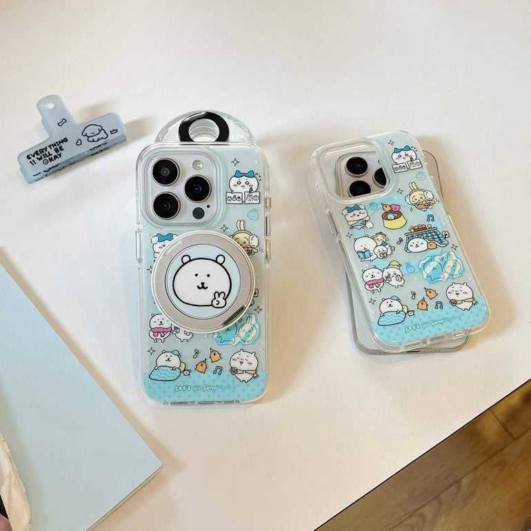 Puppy Family Silicon Case For iPhone With Puppy Magsafe Holder