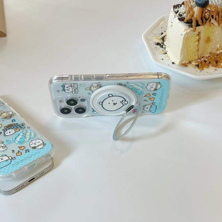 Puppy Family Silicon Case For iPhone With Puppy Magsafe Holder