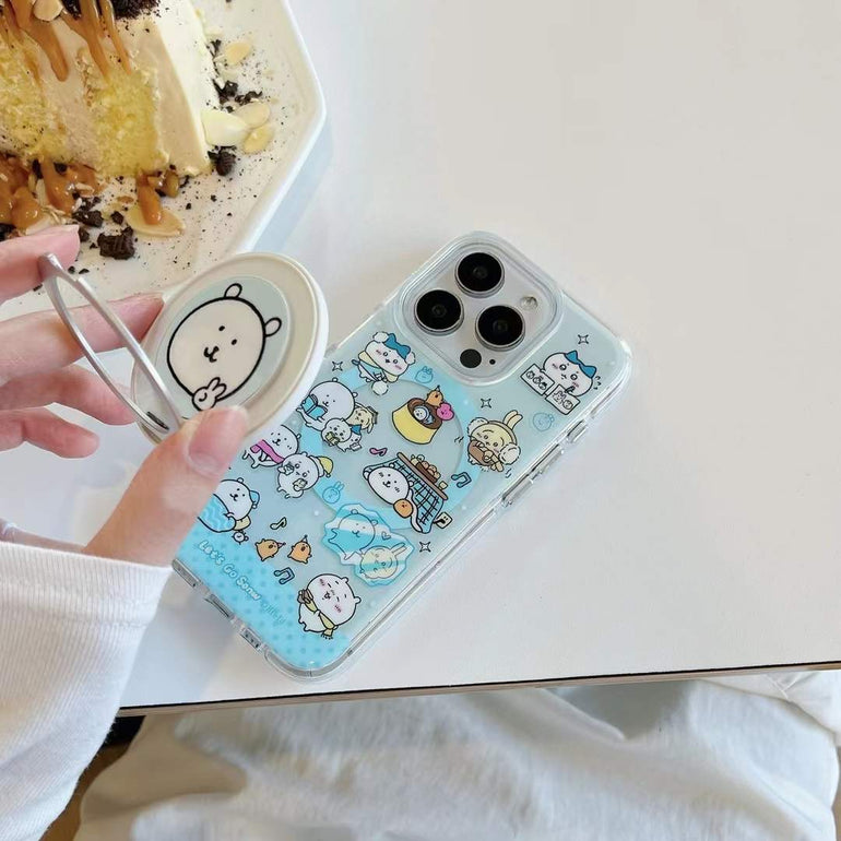 Puppy Family Silicon Case For iPhone With Puppy Magsafe Holder