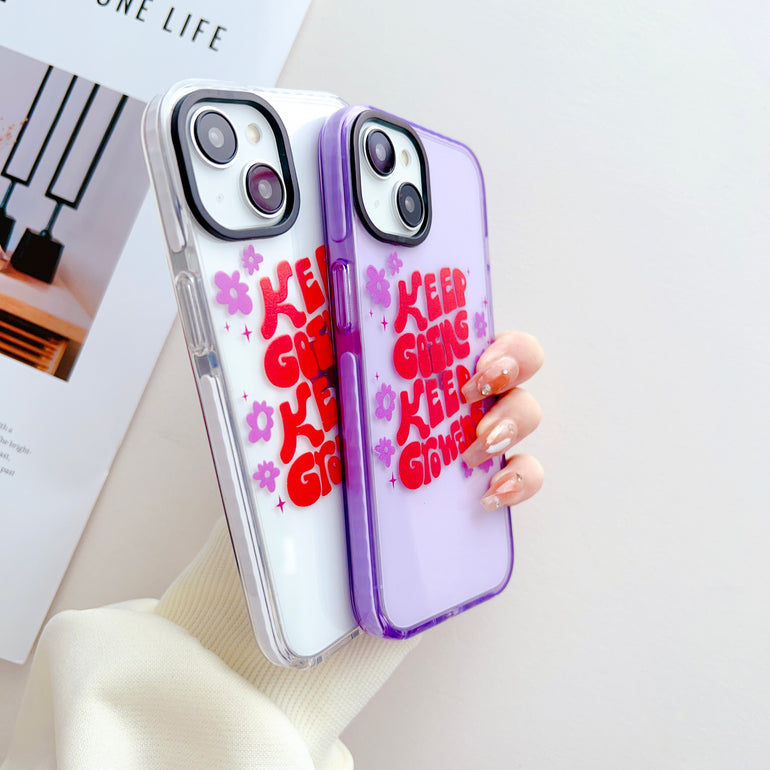 Keep Going Keep Growing Designer Impact Proof Silicon Phone Case for iPhone